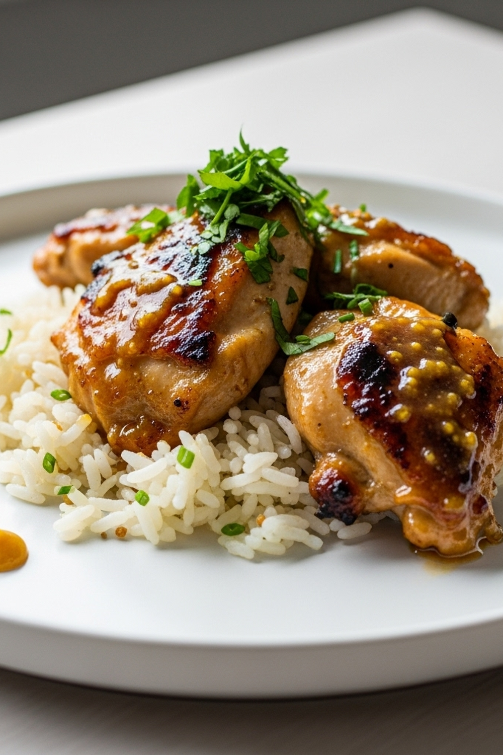 Honig-Senf-Hähnchen mit Reis image 2
