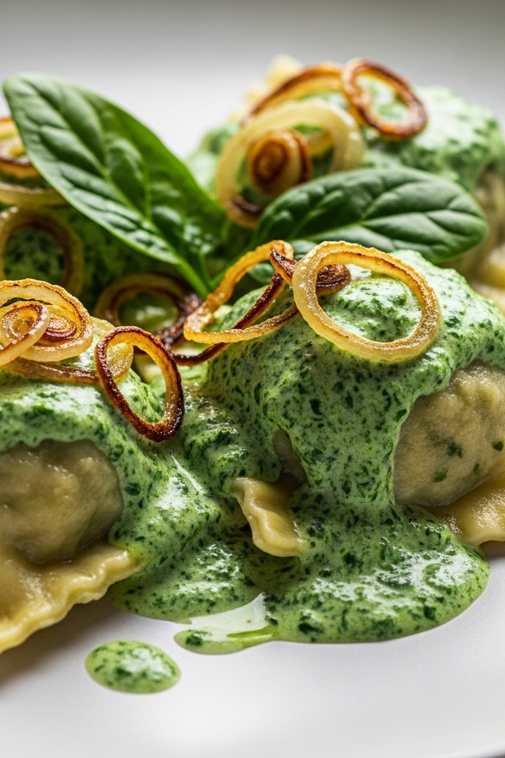 Cremige Spinat-Maultaschen mit Röstzwiebeln image 2
