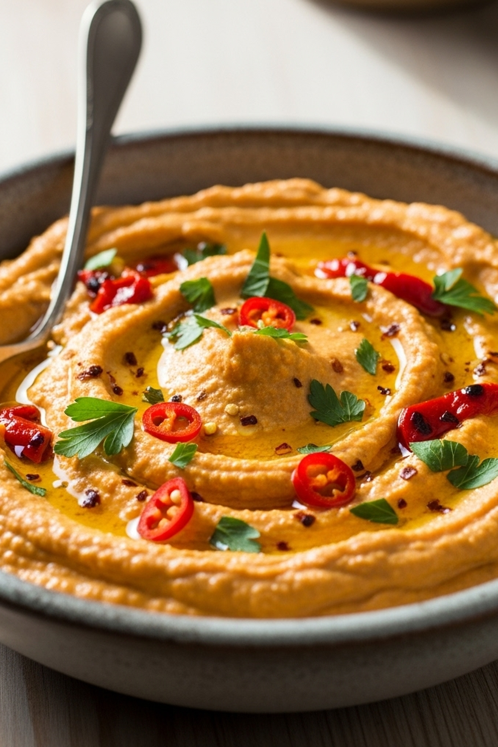 Cremiger Dip aus gerösteten roten Paprikaschoten genießen! image 2