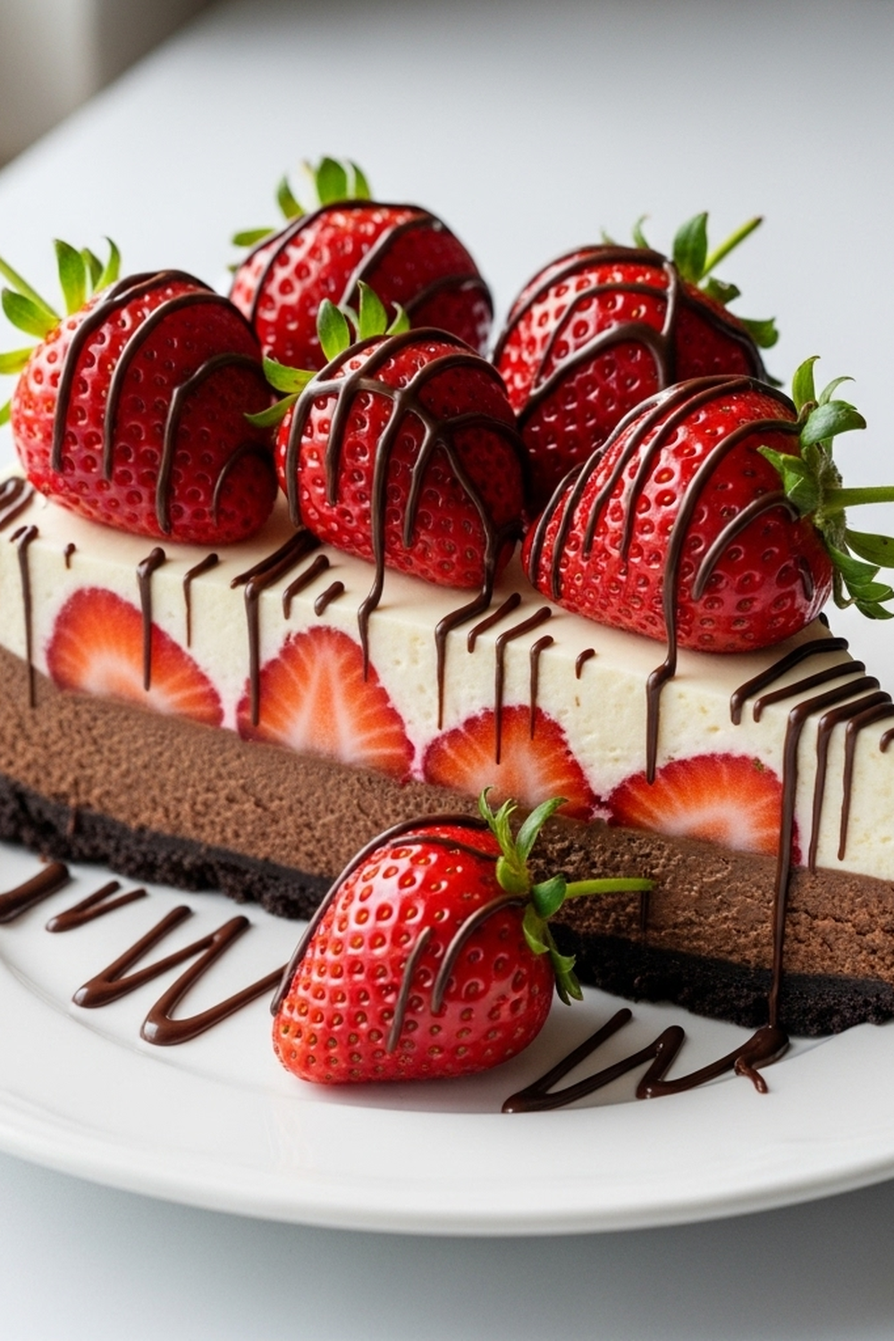 Erdbeer-Schoko-Käsekuchen image 2