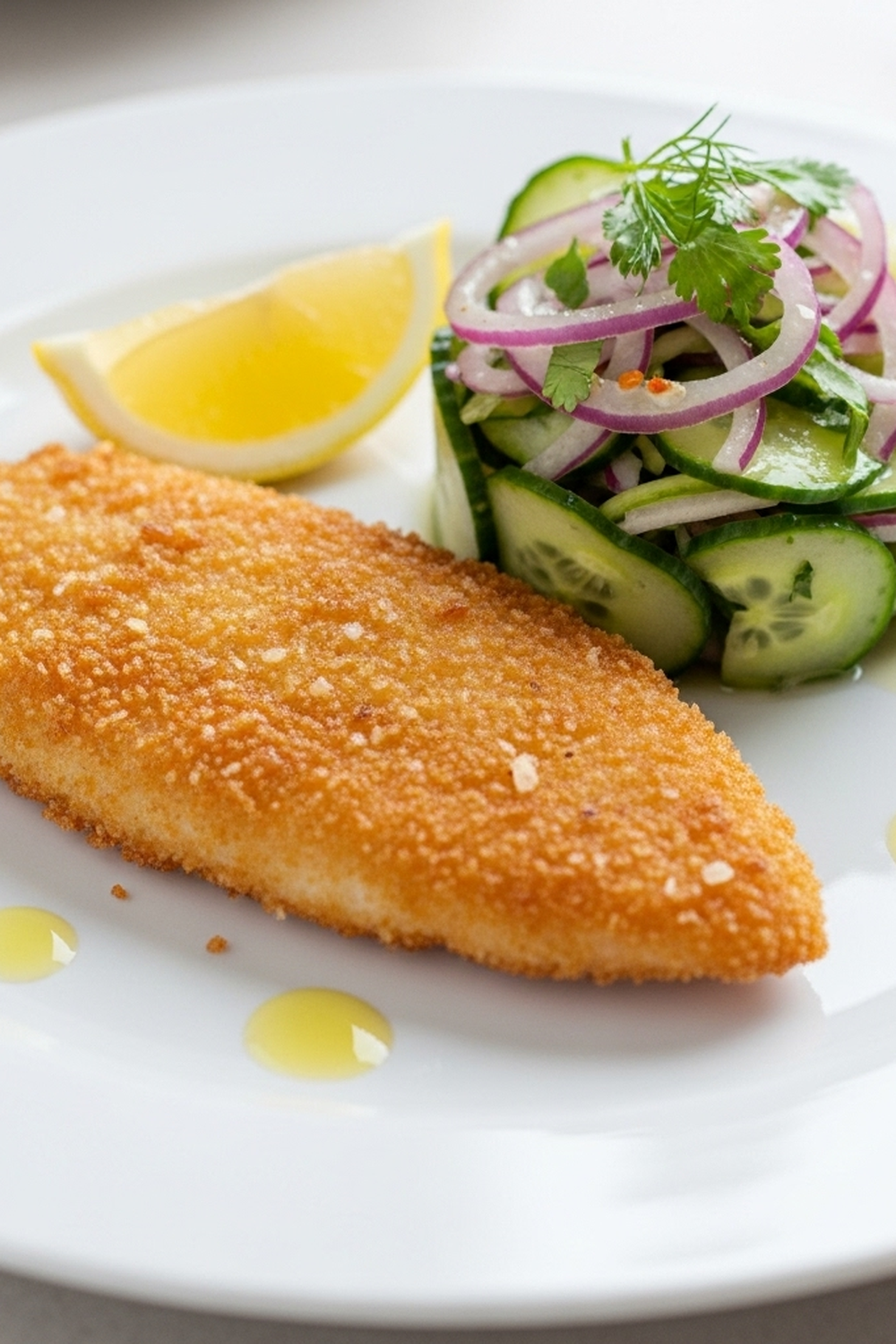 Fisch Milanese mit erfrischendem Gurken-Ceviche: Ein Geschmackserlebnis! image 2