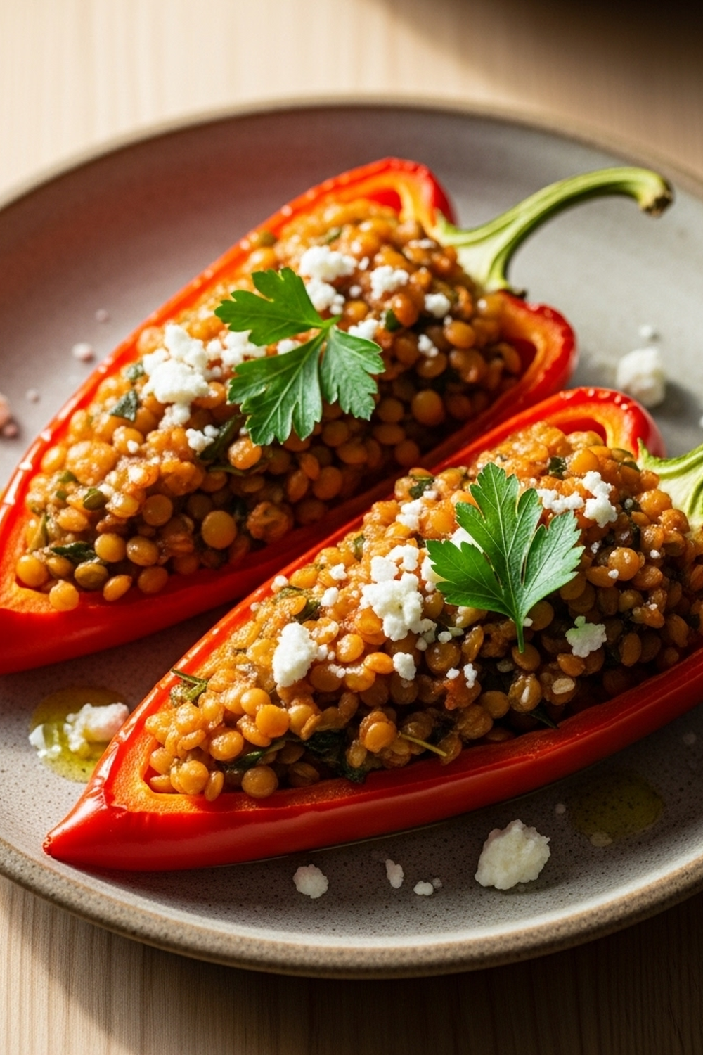Gefüllte Spitzpaprika mit roten Linsen image 2