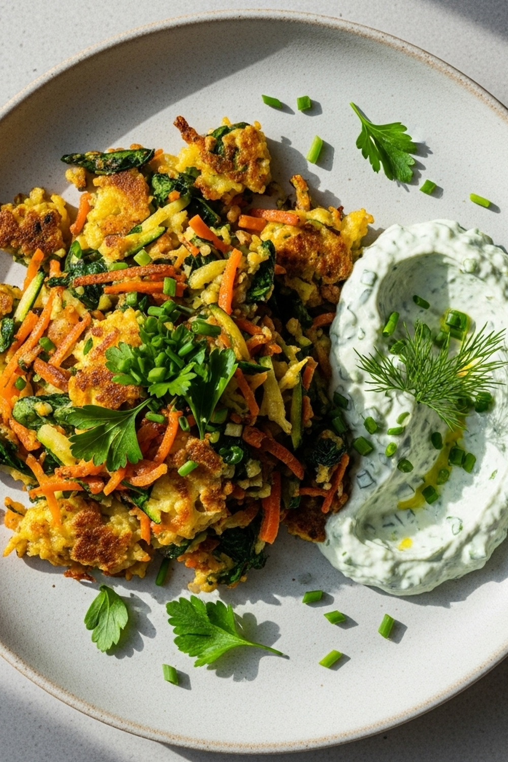 Gemüseschmarrn mit Kräuterdip image 2