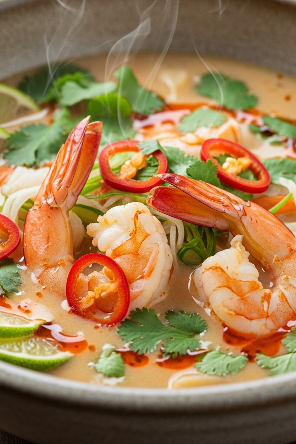 Gesunde & aromatisch scharfe Kokos-Garnelen-Suppe in wenigen Minuten image 2