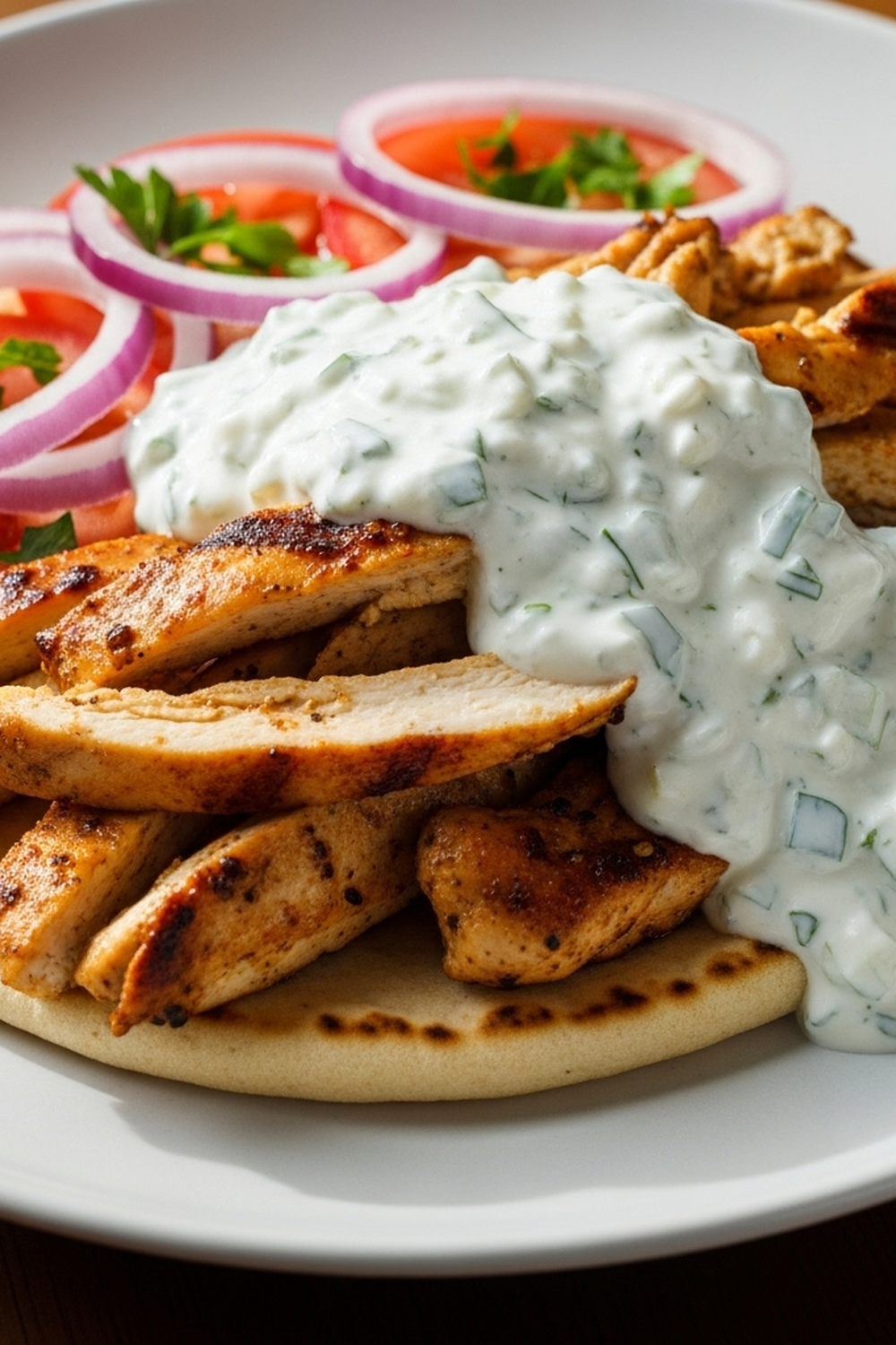 Griechische Chicken Gyros mit Tzatziki image 2