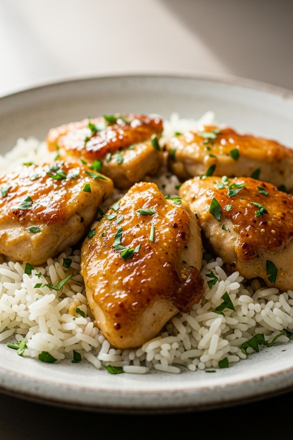 Honig Senf Hähnchen mit Reis image 2