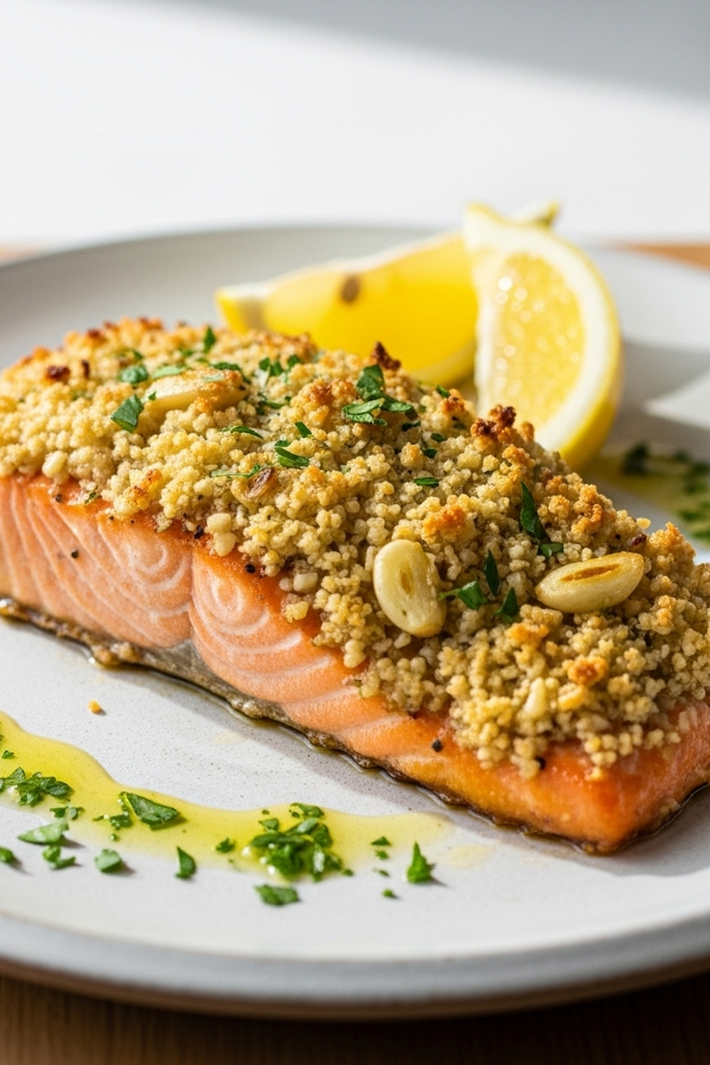 Knuspriger Lachs mit Knoblauch-Parmesan-Kruste genießen image 2