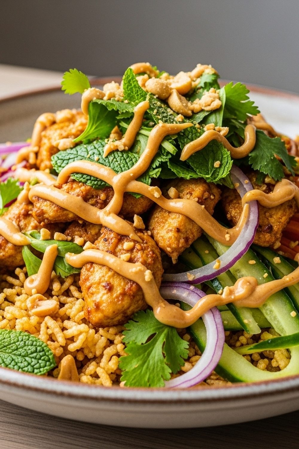 Knuspriger Satay-Reis-Salat image 2