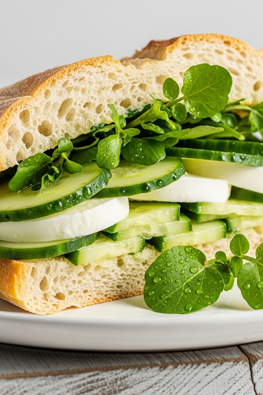 Mozzarella-Gurken-Sandwich mit Kresse – Frisch, leicht und voll im Geschmack! image 2
