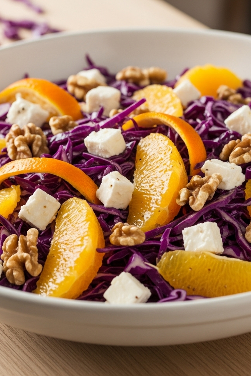Rotkohlsalat mit Orangen, Feta & Walnüssen image 2