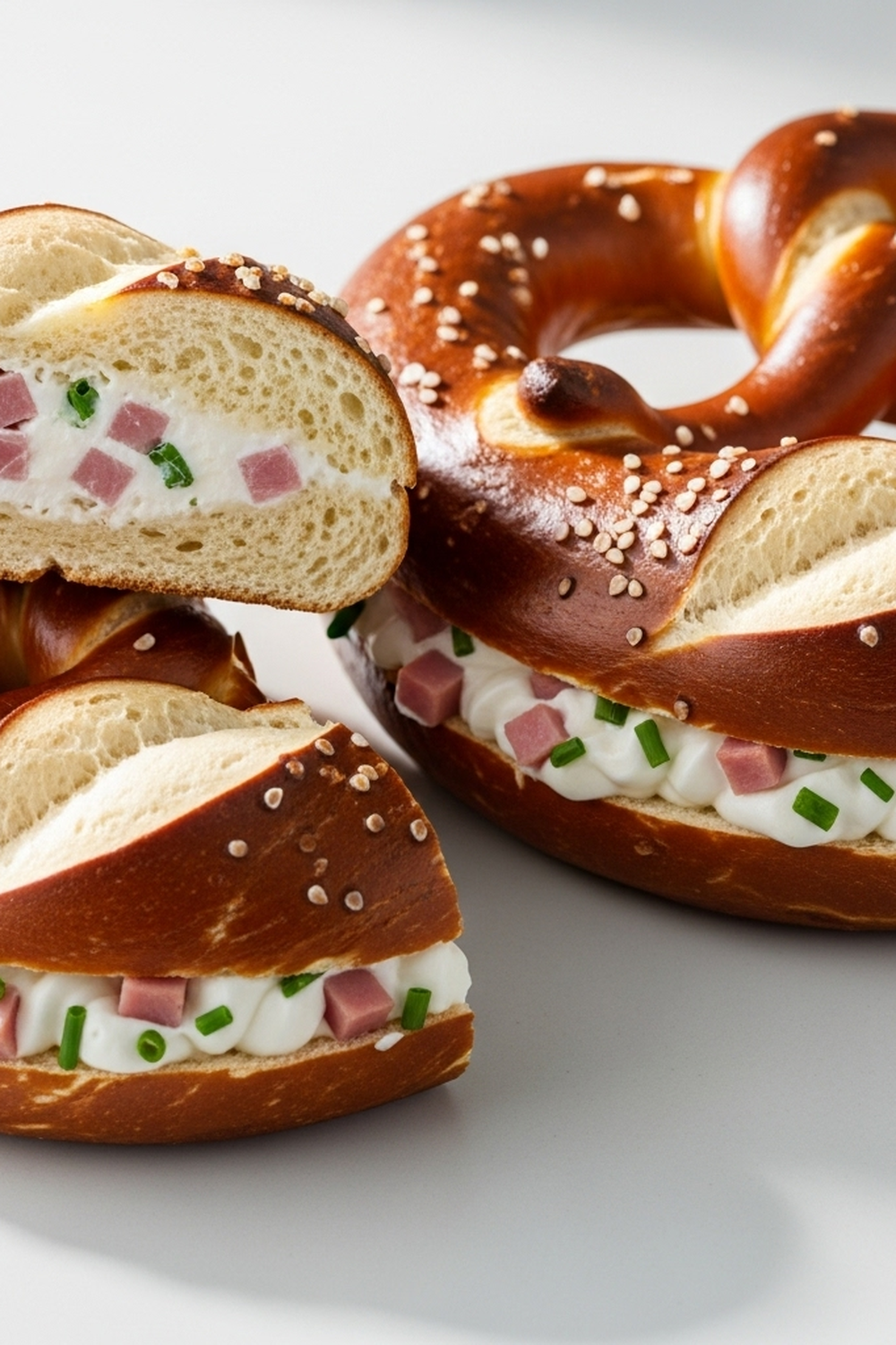 Schnelle Gefüllte Brezeln mit Schmand & Schinken image 2