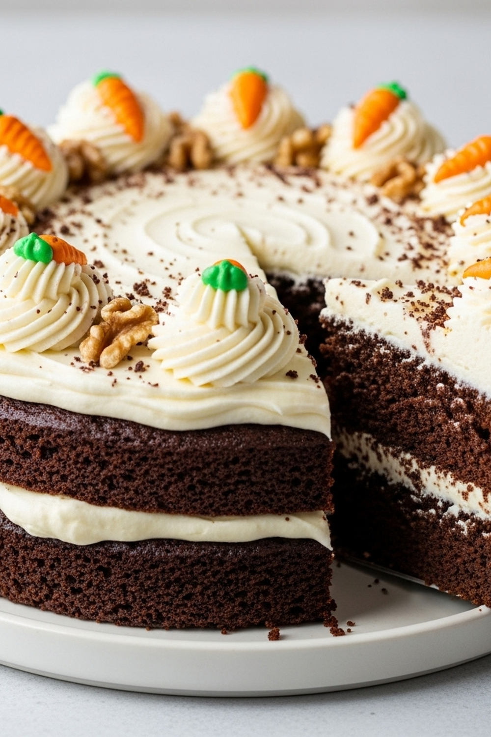 Schoko Karottenkuchen mit Frischkäse Frosting image 2