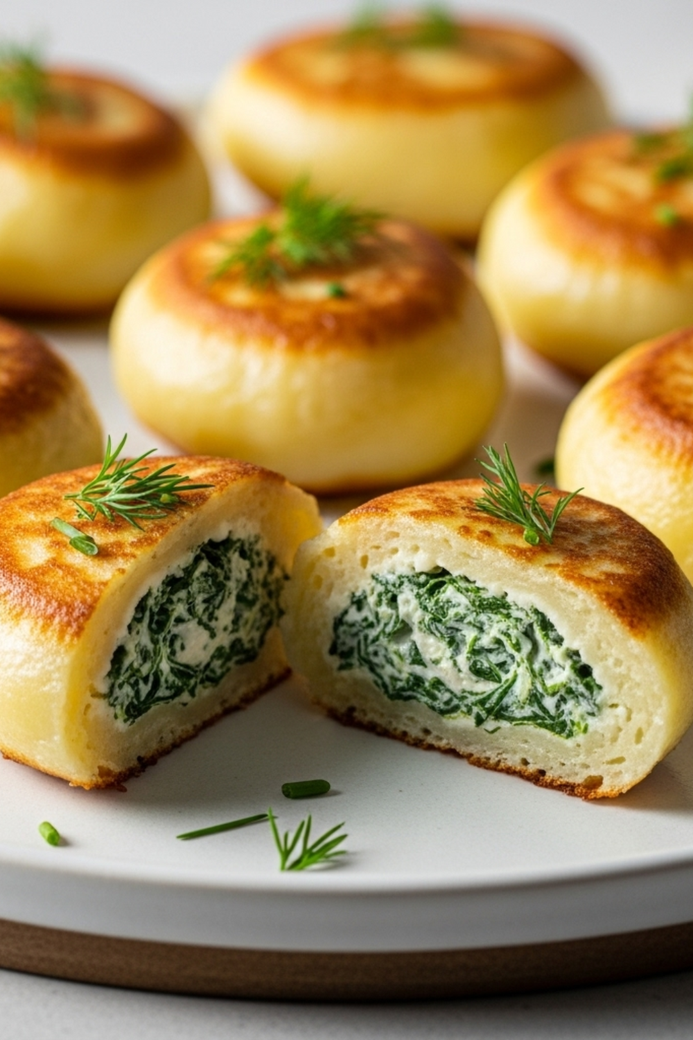 Vegane Kartoffeltaschen mit Spinat-Frischkäse-Füllung image 2