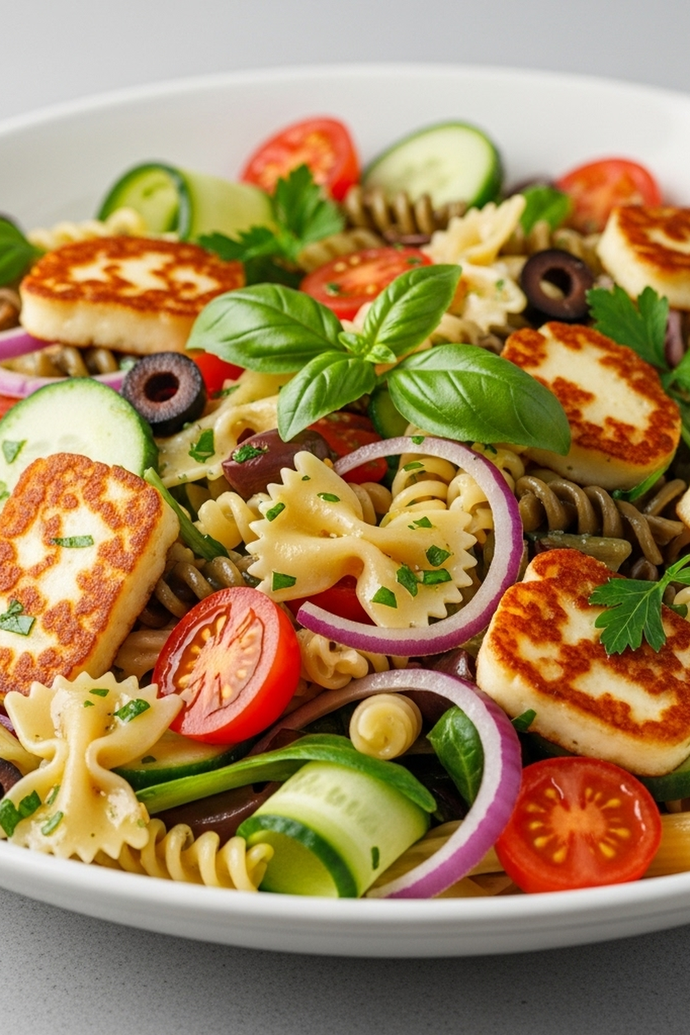 Bunter Halloumi-Nudelsalat image 2