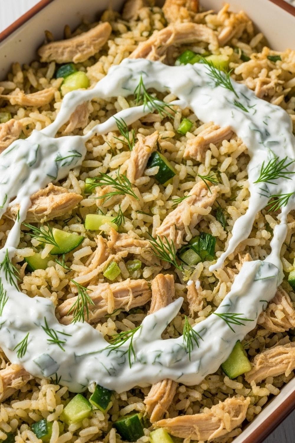 Dump-and-Bake Chicken Tzatziki Rice image 2