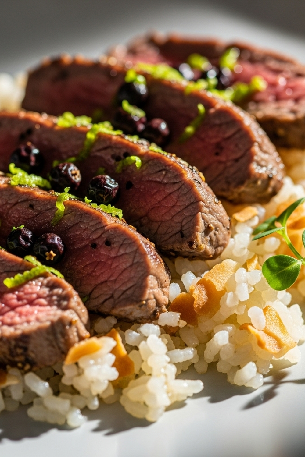 Einfaches Rindfleisch mit Wacholder, Limette und Kokosreis image 2