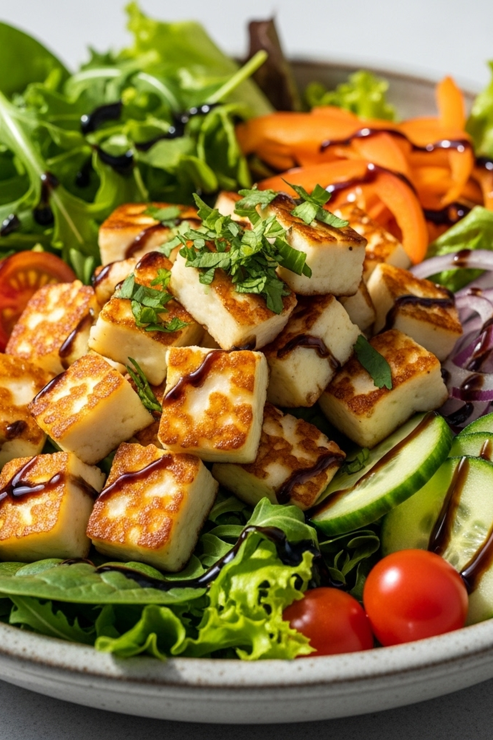 Goldbrauner Halloumi Bowl mit Trick image 2