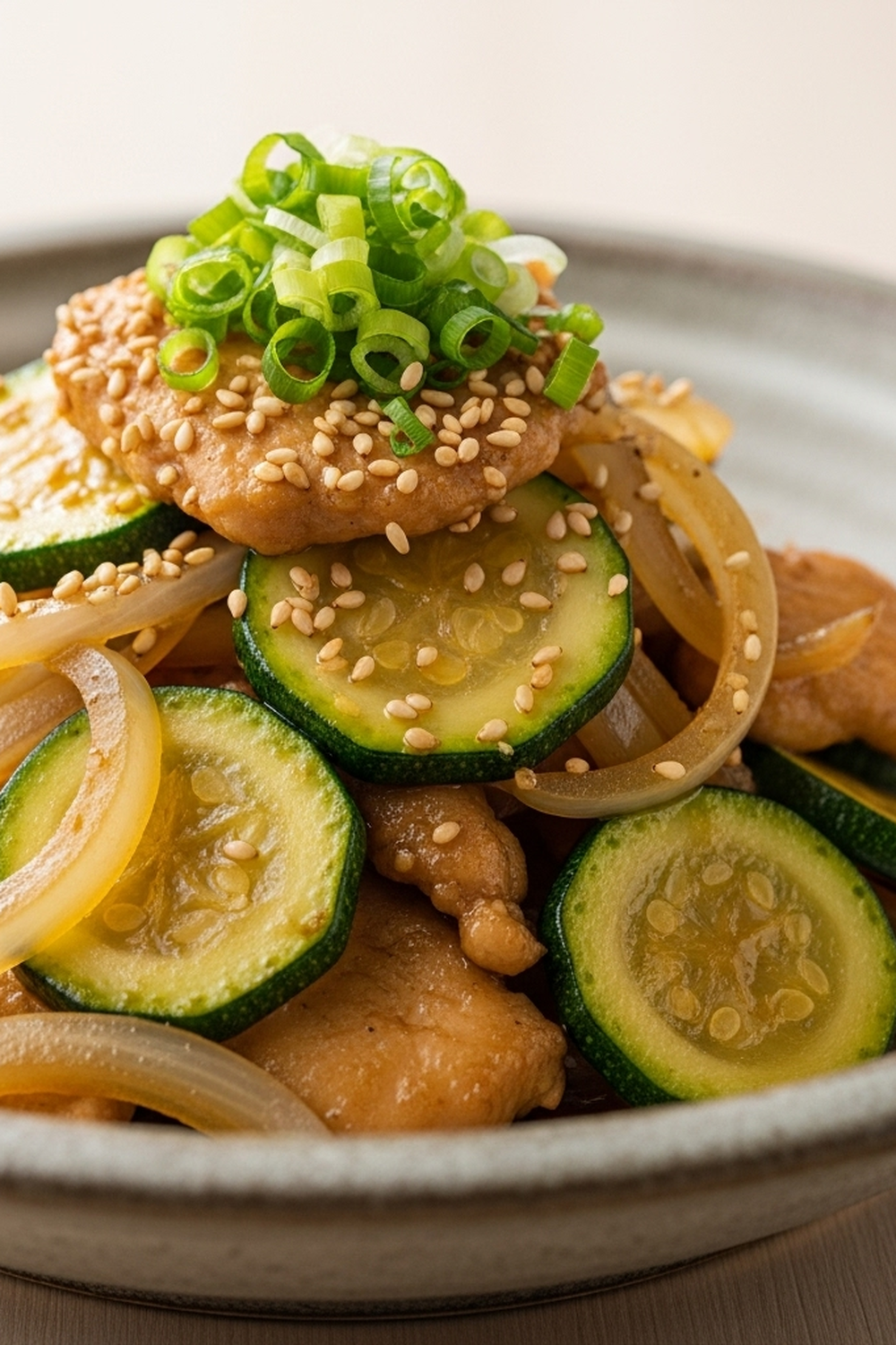 Japanisches Zucchini-Zwiebel-Pfannengericht image 2