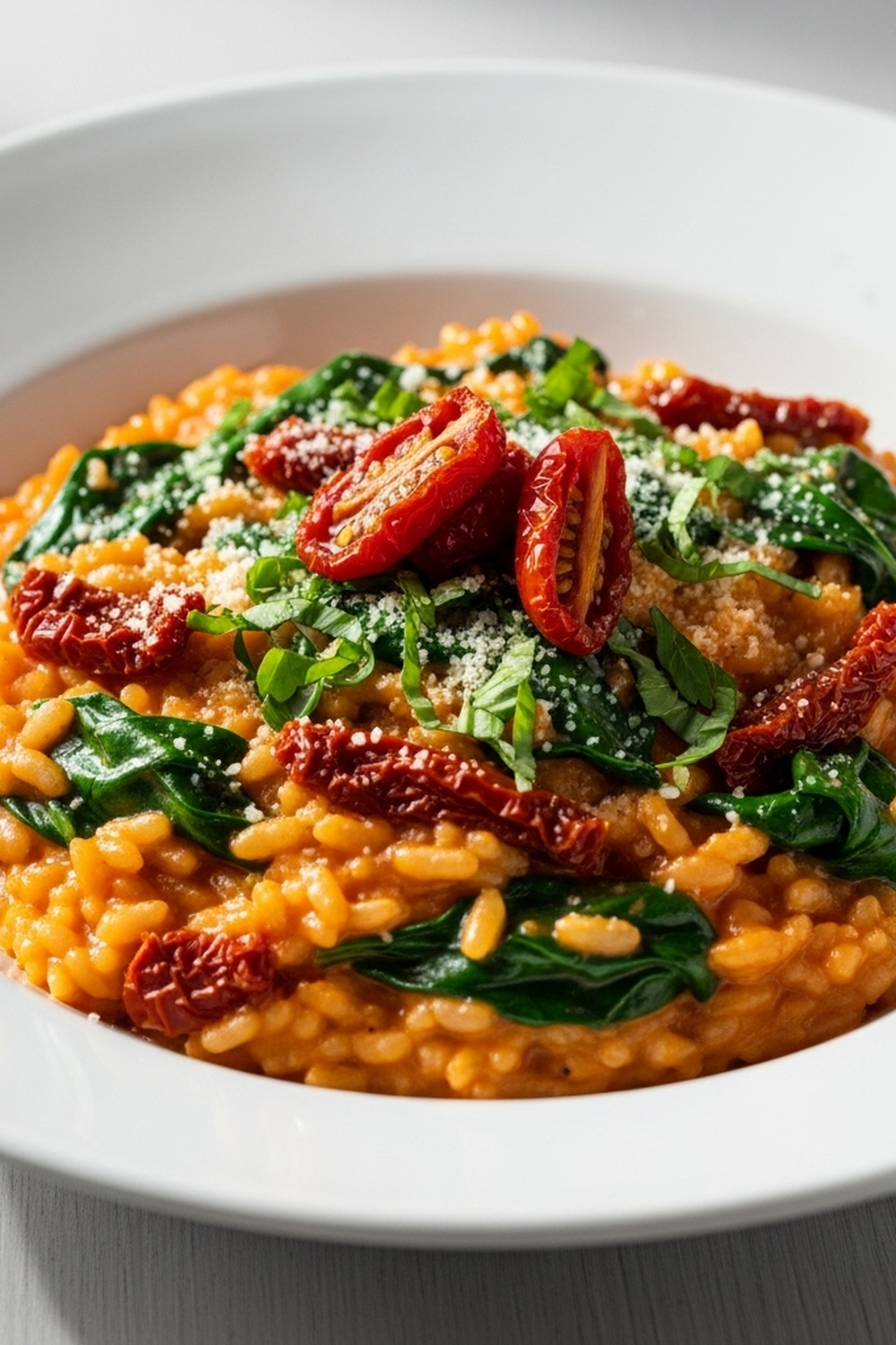 Risotto mit sonnengetrockneten Tomaten und Spinat image 2