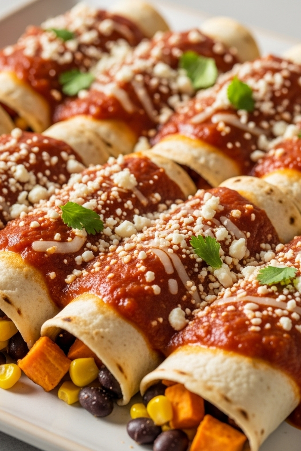 Süßkartoffel-, Mais- und schwarze Bohnen-Enchiladas image 2