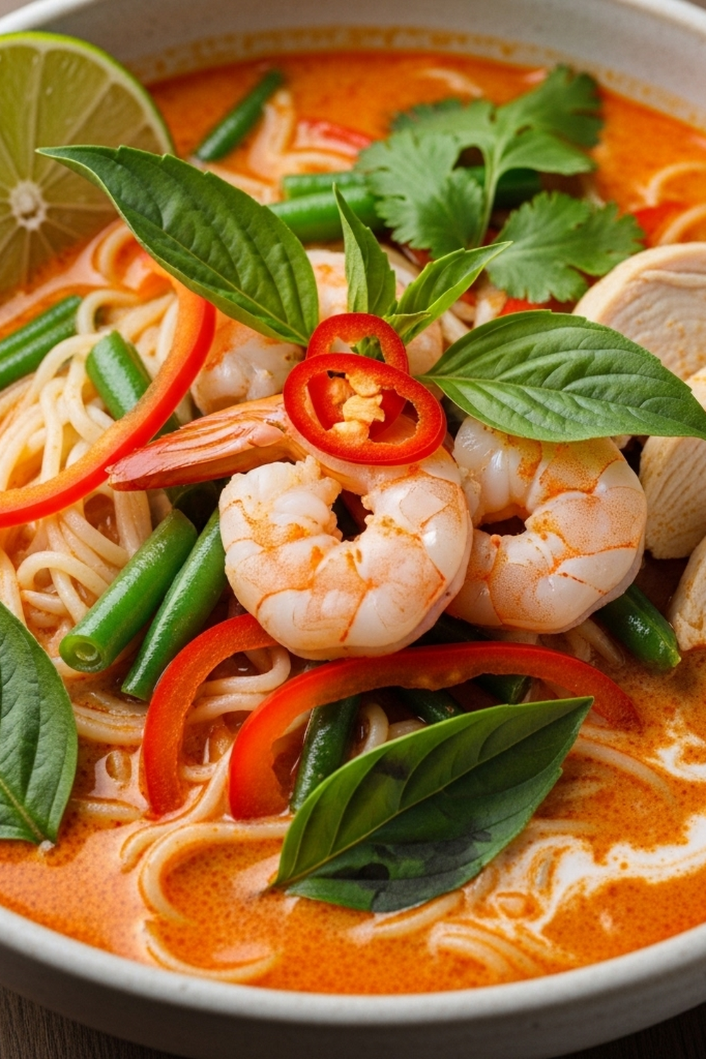 Thailändische rote Curry-Nudelsuppe image 2