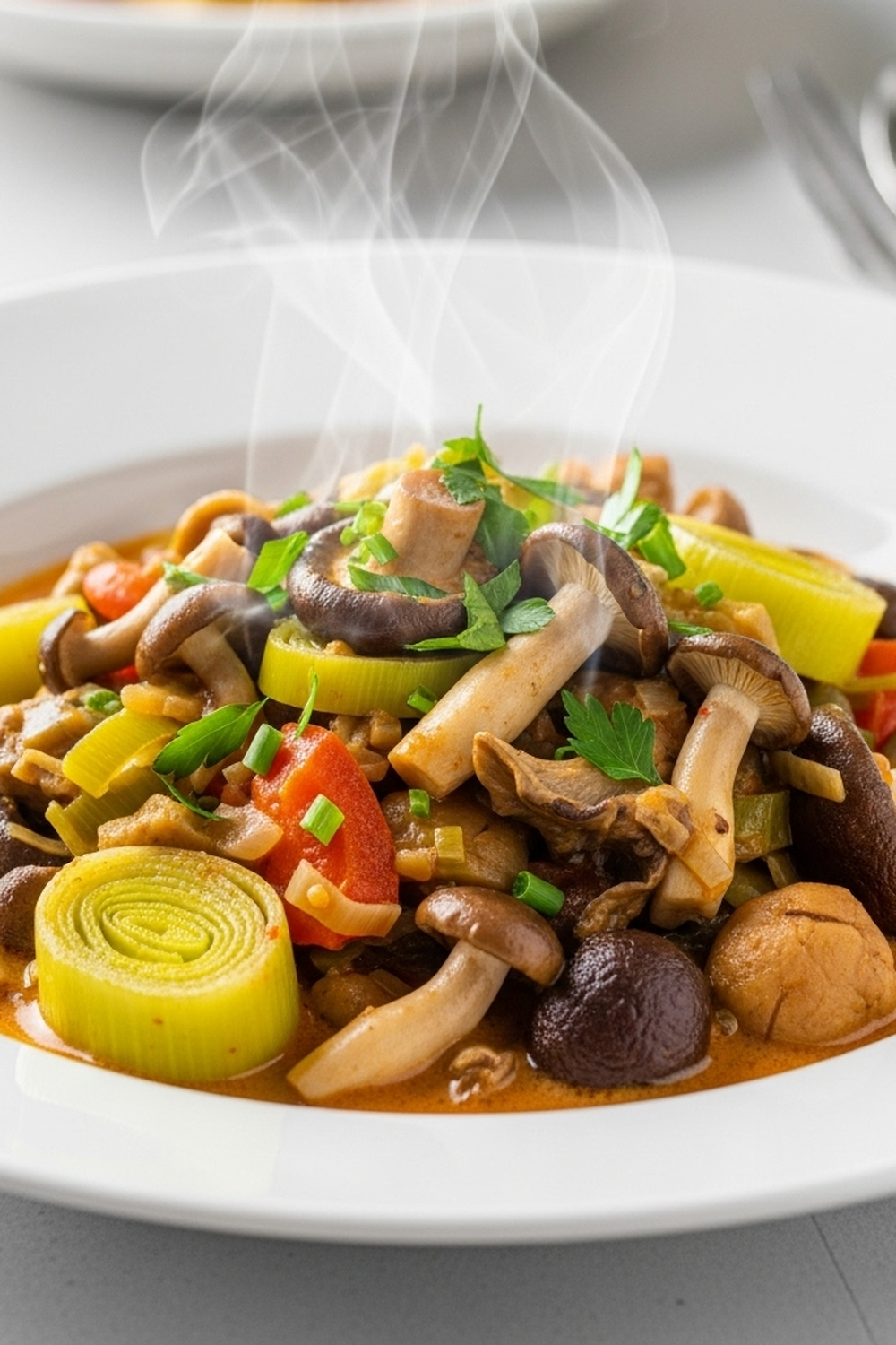 Veganes Lauch-Pilz-Gulasch image 2