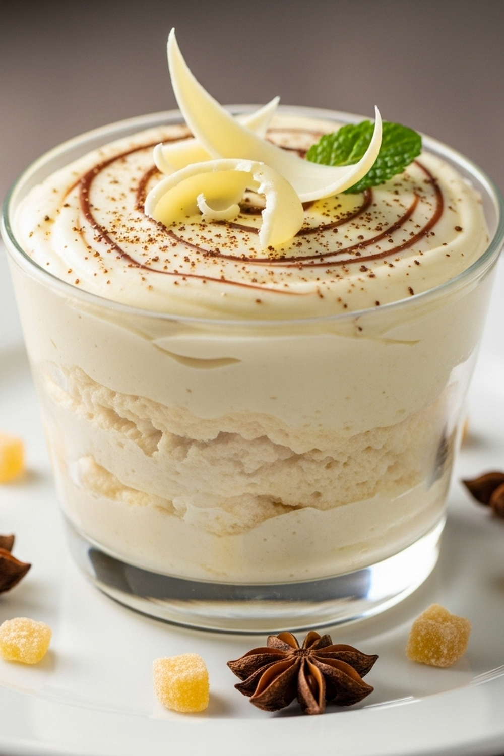 Weiße Lebkuchen-Mousse mit weißer Schokolade Rezept image 2