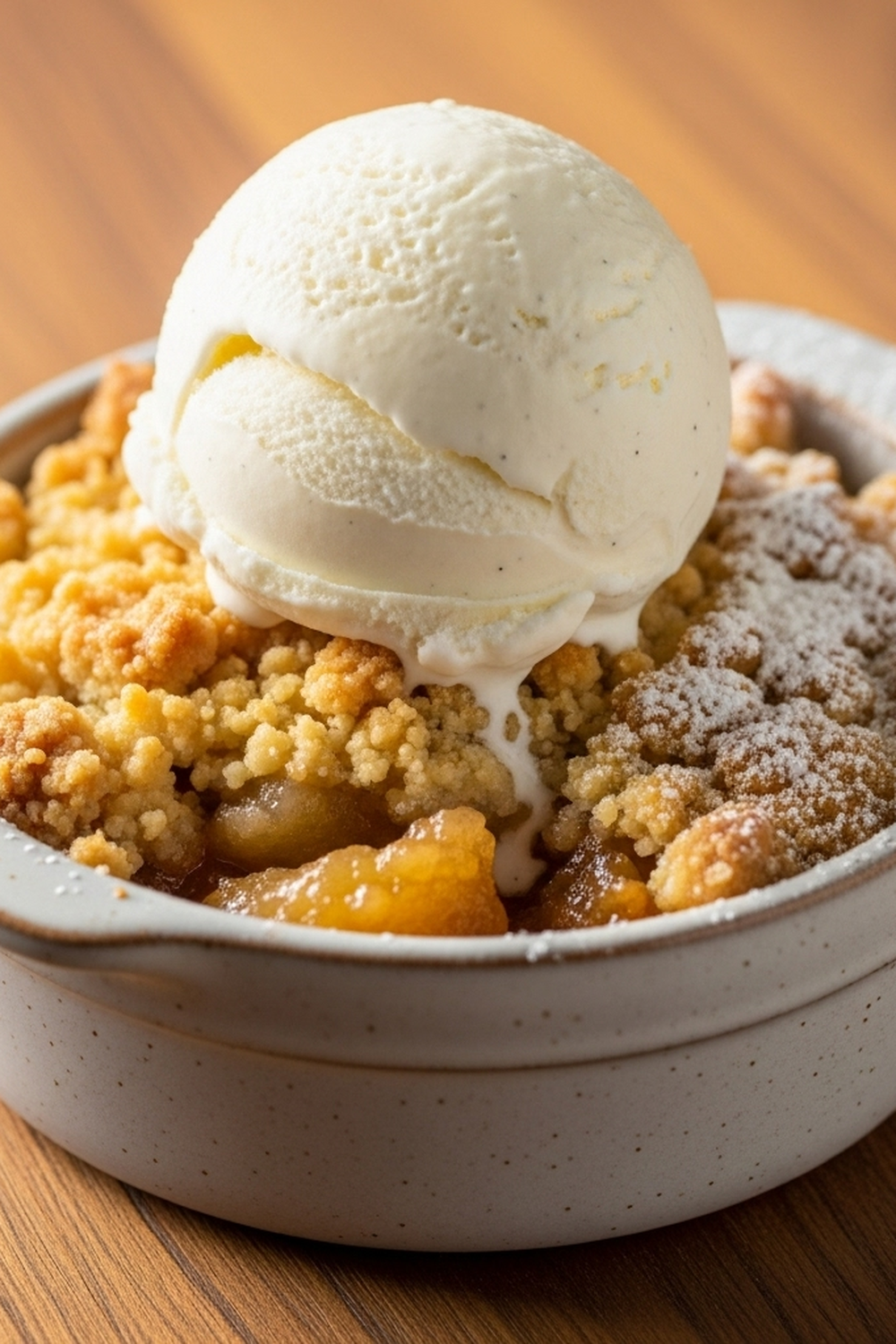 Bratapfel Apfel Crumble mit Vanilleeis image 2