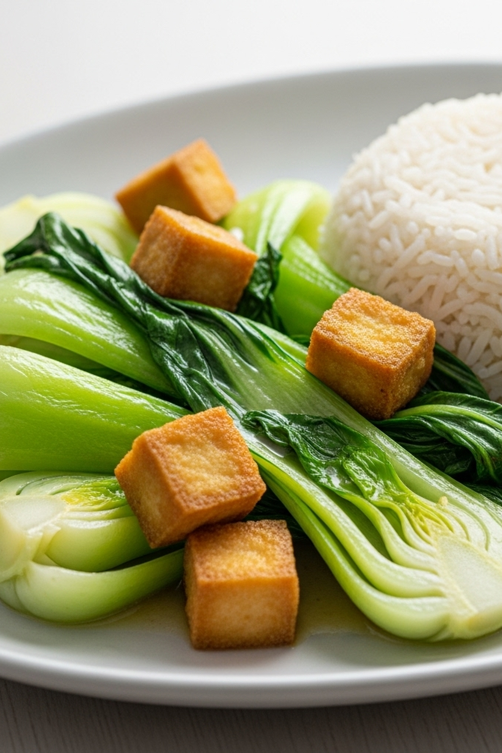 Gebratener Pak Choi mit knusprigem Tofu & Reis image 2