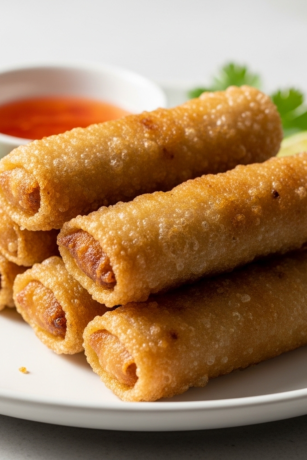 Goldene knusprige Reispapier-Frühlingsrollen selbstgemacht image 2