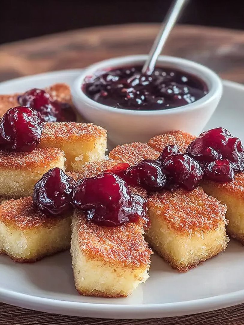 Grießschnitten mit Kirschenkompott image 2