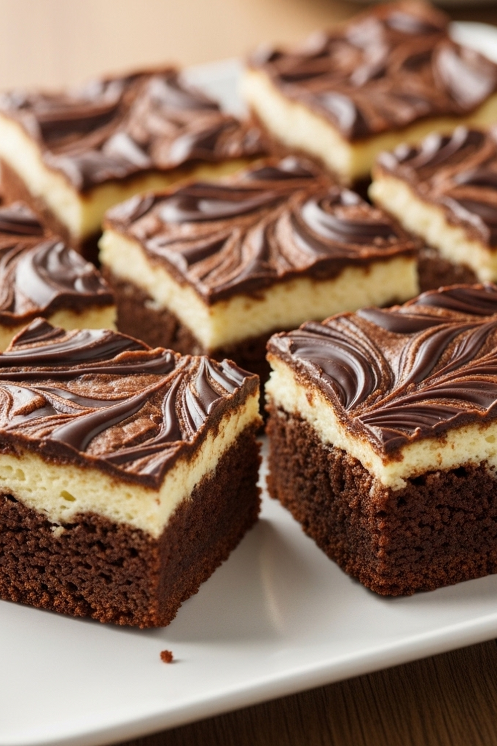 Käsekuchen Brownies mit Frischkäse & Schokolade image 2