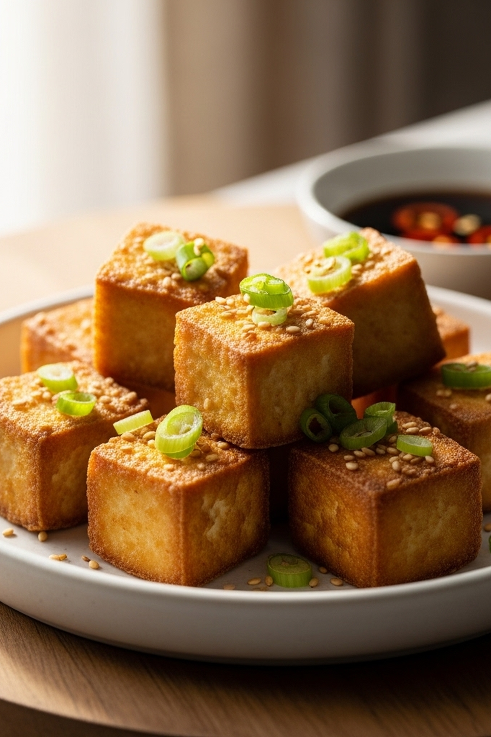 Knuspriger Tofu aus der Heißluftfritteuse image 2