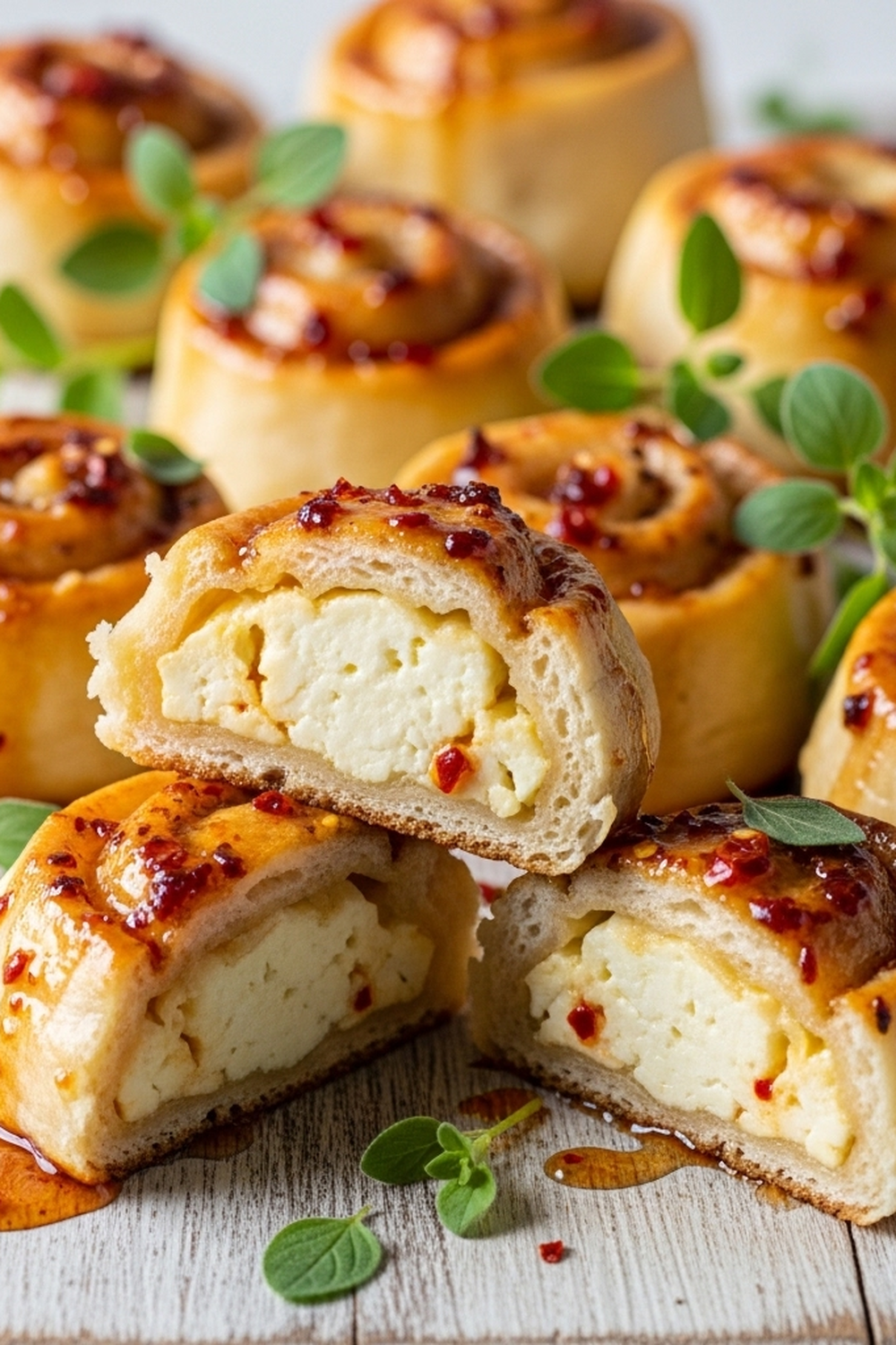 Ofen-gebackene Feta-Rollen mit Chili-Honig image 2