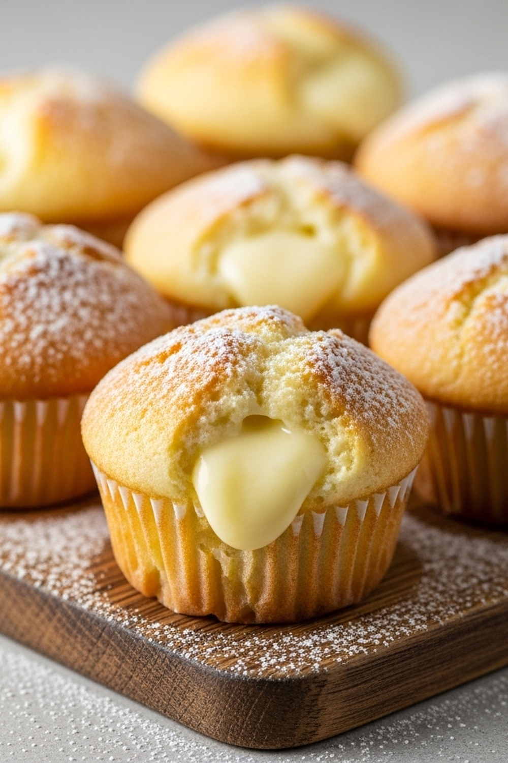 Quark Muffins mit Vanillepudding image 2