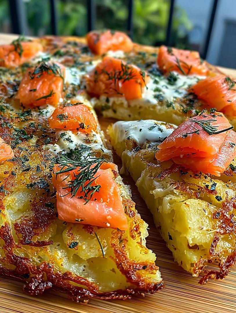 Rauchlachs Kartoffelpizza image 2
