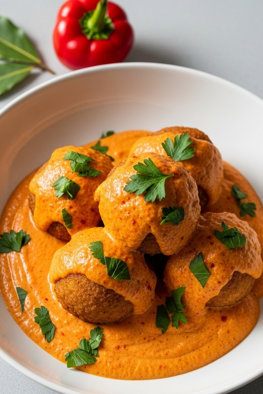 Tofubällchen in veganer Paprika Rahmsauce image 2